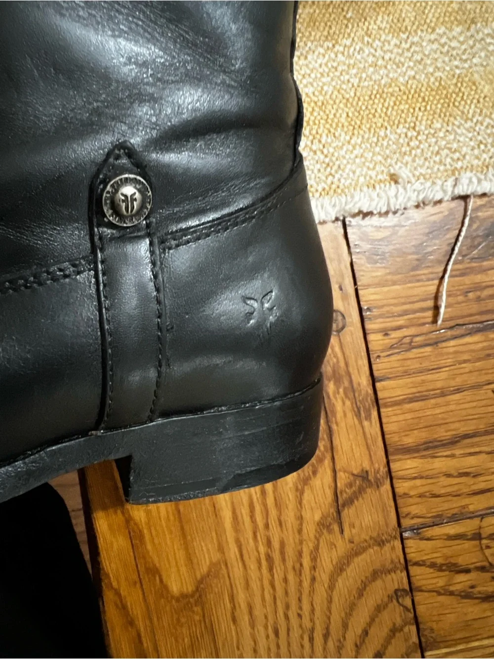 Frye Black Leather Over-the-Knee Riding Boots